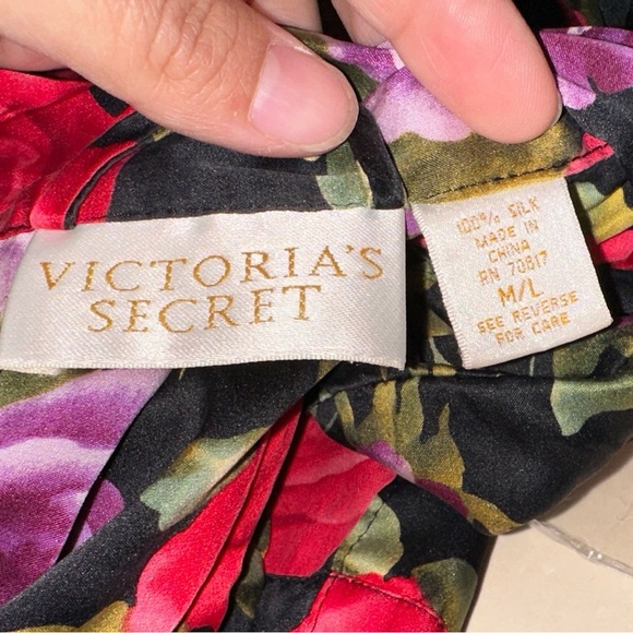 Victorias Secret Medium Large silk robe gold label vintage Matching slip small - Picture 6 of 12